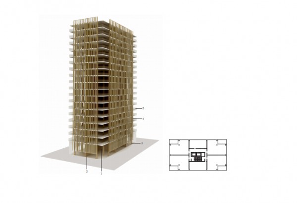 The plans for the 30-story tower are among a small group of “woodscrapers” - www.architizer.com