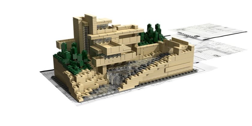 LEGO Architecture 21005 – Fallingwater (modelo completado y folletos)